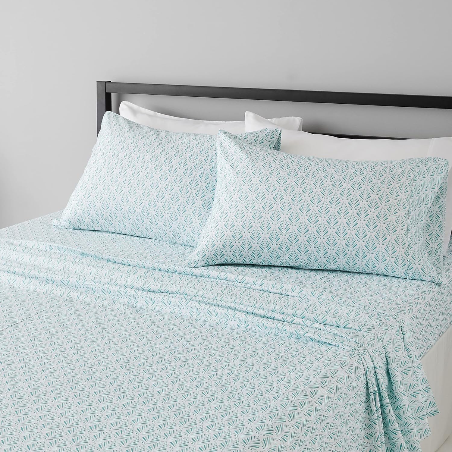 Lightweight Super Soft Easy Care Microfiber 4 Piece Bed Sheet Set With 14-Inch Deep Pockets, Queen, Printed
